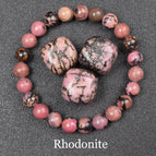 1 Rhodonite / 17cm-6.7inch / 6mm beads