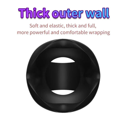 Couple Shock Delay Liquid Silicone Egg Lock Rings Adult Male Penis Lock Ring Shockproof Egg Lock Ring for Enhanced Pleasure