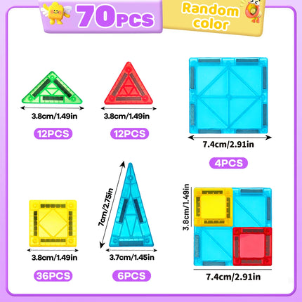 Magnetic Building Blocks 3D Construction Set DIY Montessori Sensory Educational Played with Anywhere Toys for Birthday Gifts
