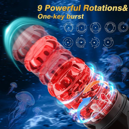 Male Automatic Masturbator Cup Thrusting Rotation Licking Sucking Penis Pump Pocket Pussy Blowjob LED Display Sex Toys for Men
