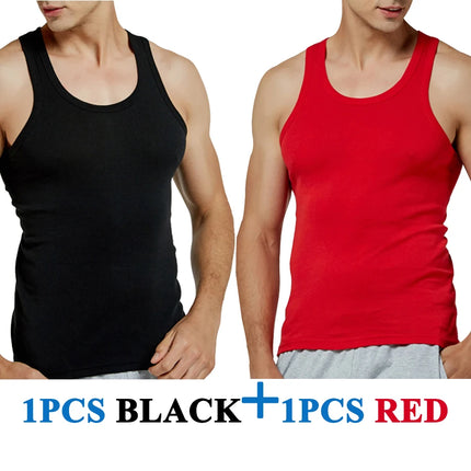Tank Tops Men 100% Cotton Running Vest Fitness Cool Top Gym Sport Slim Colorful Outdoor Casual Undershirt Male Gift 7 Colors