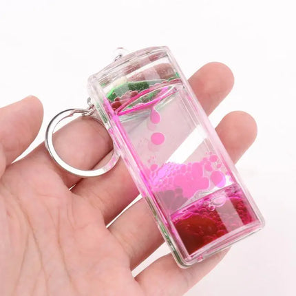 Creative Decompression Two-Color Liquid Oil Leak Acrylic Liquid Hourglass Timer Oil Drop Craft Desktop Decoration Exquisite Gift