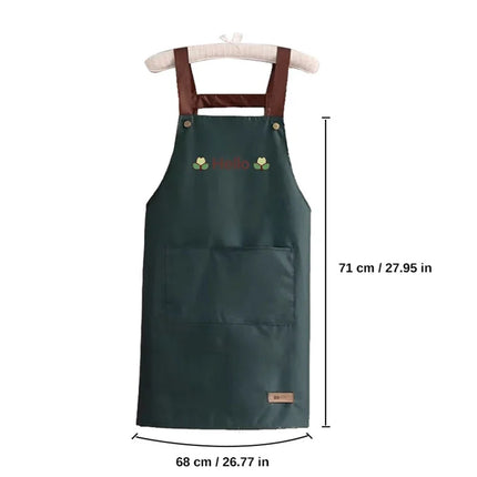 Kitchen Apron Waterproof Oilproof Convenient Pocket Chef Cooking Apron Men Women Barista Manicurist Work Aprons Waiter Uniform