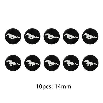 5/10pcs 21mm Car Remote Control Key Badge Stickers Decoration For Ford Mustang GT 2024 2025 LHD RHD Auto Interior Accessories