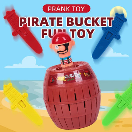 Funny Prank Toy Set Pirate Bucket With Sword Crocodile Bite Finger Game Novelty Tabletop Joke Toys Interactive Party Game For Ki