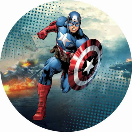 Children's birthday party surprise gift superhero Hulk Captain America theme round decorative background props stretch fabric