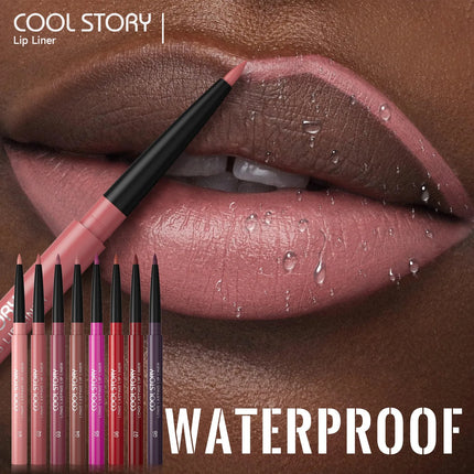 8 Colors Matte Lip Liner Waterproof Long-Lasting Lip Pencil Smudge-Proof Outline Lipstick for Defined Lips, Lip Contour Makeup