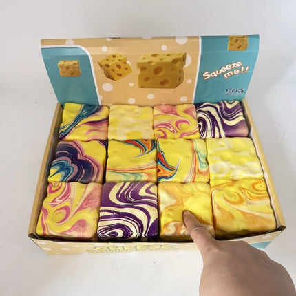 2026 Sell Simulated Cheese Squishy Toy, Jumbo Creative Slow Rising Cheese Block, Stress Relief Vent Toy Wholesale Toy