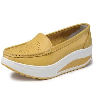 TIMETANG Women shoes summer women leather shoes platform plus size nurse wedges shoes women mesh hole working flats C202