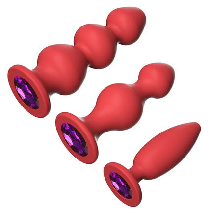 Anal Plug Silicone Butt Plug 3 Sizes Butt Plug Crystal Base Anal Vaginal Expander Sex Toy Adults Games Couple Erotic Products