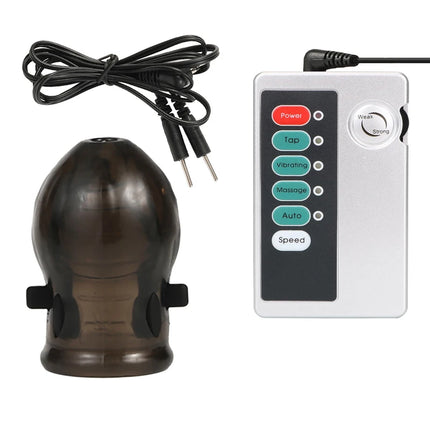 Male Electro Shock Penis Glans Trainer Cock Ring E-stim Orgasm Medical Sleeve Time Delayed Ejaculation Masturbator Sex Toys BDSM