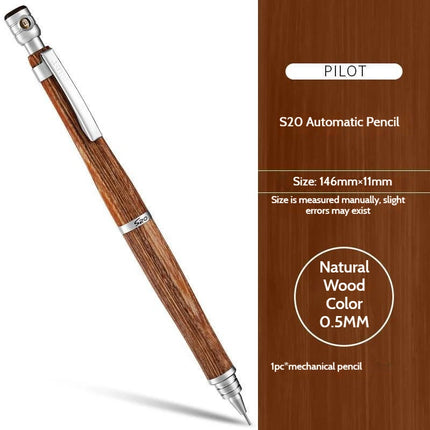 Japanese Pilot S20 Auto-Advance Mechanical Pencil,Premium Wood Body No Lead Breakage lapiseira profissional for drawing,writing