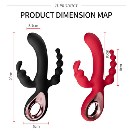 3 In 1 Dildo Rabbit Vibrator for Women G-Spot Orgasm Masturbator Anal Plug Clitoris Stimulator Female Masturbation Sex Toys 18