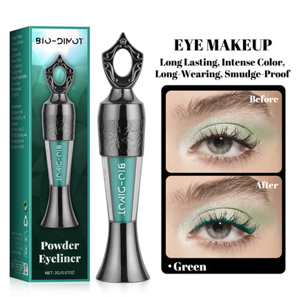 BIO-DIMOT Long-Lasting Smudge-Proof Powder Eyeliner - Water-Resistant, Multi-Use for Natural & Bold Eye Looks, Perfect Gift for