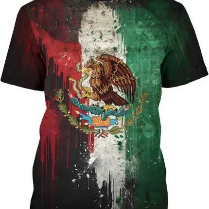 FAYBA Aztec Mexican Shirts Short Sleeves Summer Mexico Shirt Mexico Jersey Unisex 3D Shirts oversized t shirt