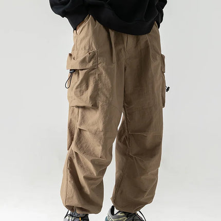 New Trendy New Men's Spring/Summer Breathable Outdoor Cargo Parachute Pants Leisure Hiking Mountaineering Water-resist Pants