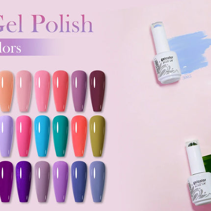 Arte Clavo Colourful Gel Nail Polish Nail Art Gel Varnishes Macaron Color Nail Semi Permanant Soak Off LED UV Gel Nail Varnishes