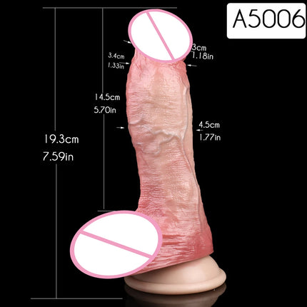 SXXY Soft Double Layer Dildo With Handle Silicone Skin Touch Handle Butt Plug Long Male Female Masturbator Sex Toys Sexshop