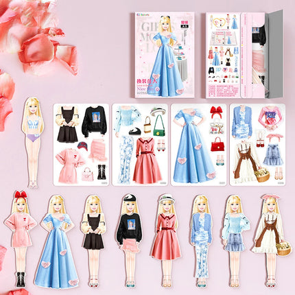 Princess Dress Up Toys Preschool Learning Toys Magnetic Dress Up Set Magnet People Clothes Cultivate Aesthetics for Girls Boys