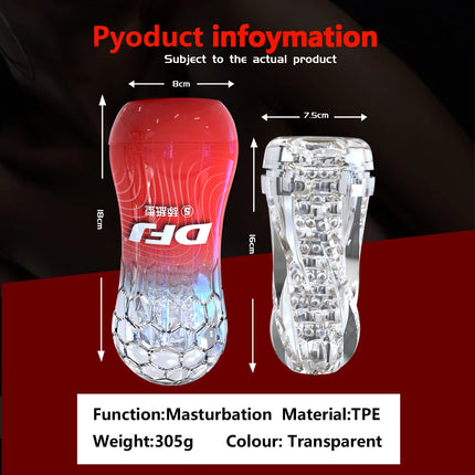 Male Masturbator Cup Soft Pussy Sex Toys Transparent Vagina Adult Endurance Exercise Adult supplies Vacuum Pocket Cup for Men