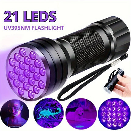 Portable 9/12/21 LED UV Ultraviolet Flashlight Blacklight 395NM Mini Torch Lantern For Pet Urine Stains Black Light Flashlights