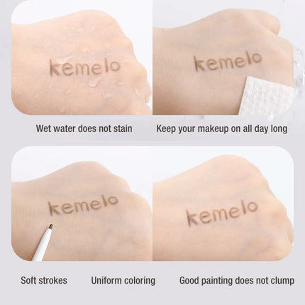 Kemelo Eyebrow Pencil Very Fine Waterproof, Sweat Proof Lasting Without Decolorization Makeup Artist Special Root Clear