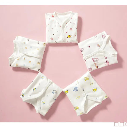 0-3 Month Baby Clothes Newborn Cartoon Home Underwear Cotton Button Baby Clothes Girls Boys Long Sleeve Top + Long Pants