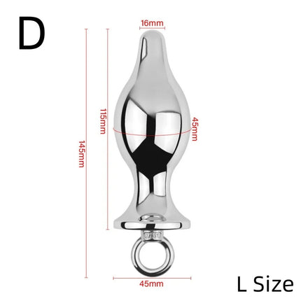Exotic Accessories Metal Anal Plug With Pull Ring Adult Sex Products Anus Dilator Ass Stuff Tail Bdsm Erotic Games Novel Toys