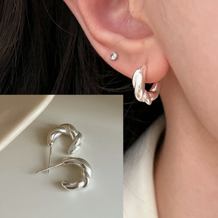 VENTFILLE 925 Sterling Silver Bow Knot Ear Clip for Women Girl Ribbon Design Ballet Style Sweet Jewelry Gift Dropshipping