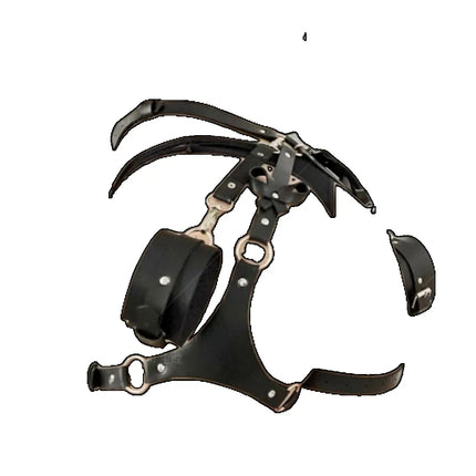Women Adjustable Leather Bondage Set Waist Belt Thigh Cuffs Handcuffs Restraint Strap Comfort Kit for Couples