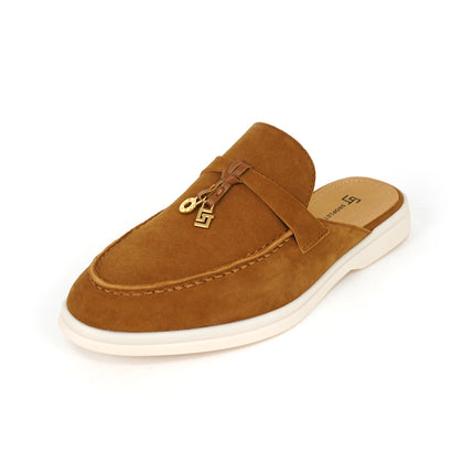 2024New women's anti slip casual loafers, fashionable cashmere flat shoes, spring and autumn men's sports driving casual shoes