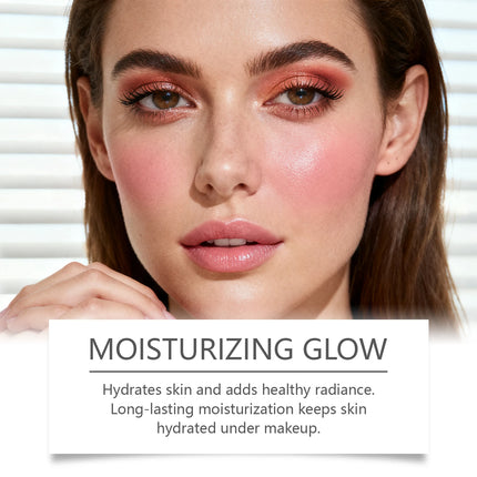 3 Colors Powder Blusher for Cheeks Lips Face Moisturizing Balm Long Lasting Natural Makeup Multi Use Balm Highlighter Blush 50g