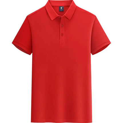 Summer 100% cotton overalls polo shirt custom company logo embroidered lapel short-sleeve T-shirt printing