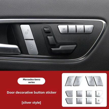 Car Window Lift Button Cover Sticker Switch Panel Styling for Mercedes Benz A B C Class W204 W212 GLA GLK CLA GL ML GLE