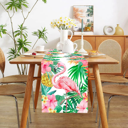 Hawaiian Garland Table Runner Hawaii Luau Tropical Party Decor Kids Favors Tableware ALOHA Summer Beach Birthday Party Supplies
