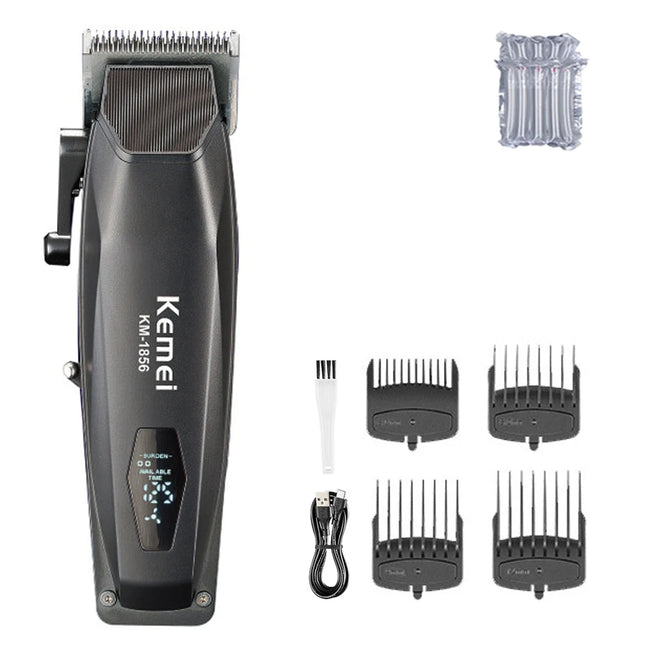Kemei KM-1856 Electric Rechargeable Best Hair Trimmer Professional Cordless Barber Hair Clipper Trimmer Hair Cutting Machine