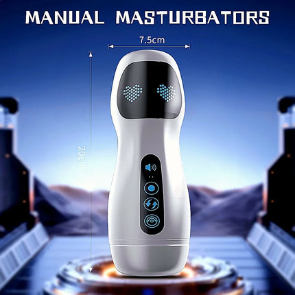 Male Masturbation Cup Automatic Sucking Vibration Oral Sex Real Vagina Blowjob Machine Adult Sex Shop Electric Vibrator
