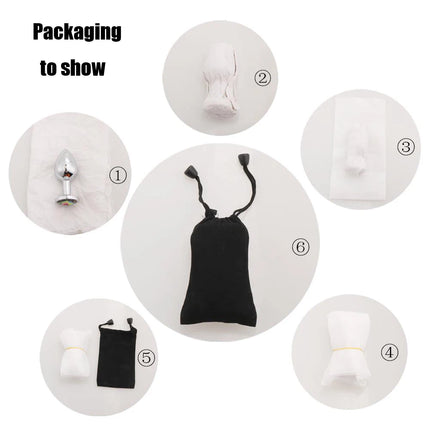 Anal Plug Jewelry Colorful Crystal Anal Plug Stimulator Anal Massage Dilatancy Toys G-point Massage Sex Wellness Adult Pleasure