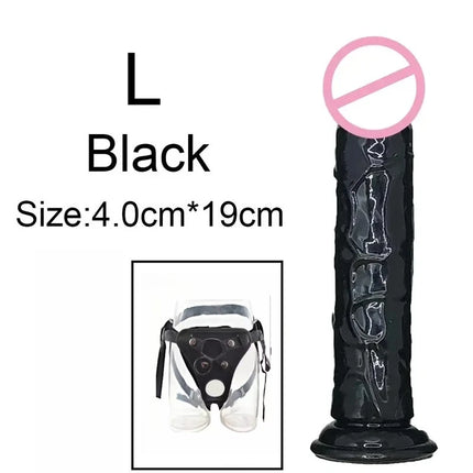 Wearable Strat on Penis Pants 6 Sizes Butt Plug Big Soft  Dildos Vaginal Masturbators Penis Suction Cup Dick Sex Toys for Women