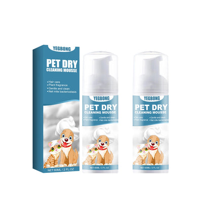 YEGBONG Pet Dry Shampoo Gentle Odor Neutralizing Hair Softening No Rinse Vet Recommended for Puppies Kittens Sensitive Skin