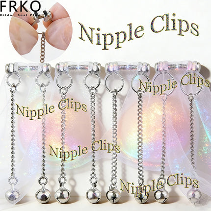 FRKO Adjustable Female Nipple Clips Stainless Steel Non Pirecing Women Nipple Stimulation Breast Decoration Flirting Sex Toys 18