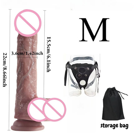 Wearable Strap on Realistic Dildos for Women G Spot Vagina Stimulation Big Penis Butt Plug Anal Masturbators Products Sex Toys