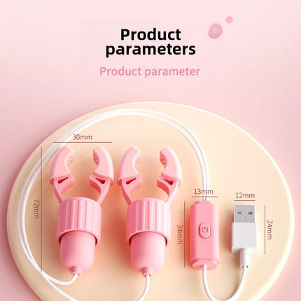 Sucking Vibrating Nipple Clamps Tongue Vibrator Labia Clitoris Clamps Stimulating Massager For Women Breast Massage Masturbator