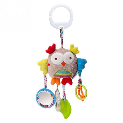 Newborn Baby Rattles Toys 0-12 Months Bed Stroller Infant Mobile Hanging Bell Cartoon Educational Puppy Bee Plush Toys Boys Girl
