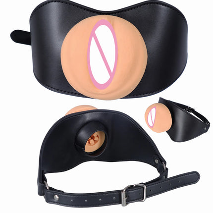 Adults Toys Leather Gag Gag Plug Adult Game Adjustable Penis Masturbation Cup Adult Restraint Slaves Bondage Erotic 18+ Sex Toys