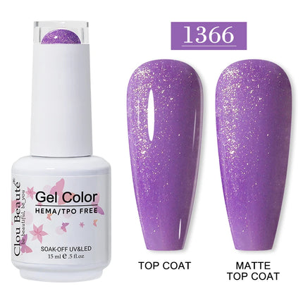 Clou Beaute 15ml HEMA TPO FREE Gel Nail Polish Vernis Semi Permanent UV Nail Art Varnish Lakiery Hybrydowe Manicure Gel Polish