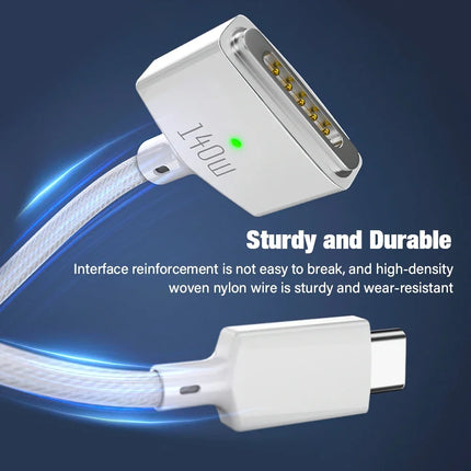 PD 140W Type-C To Magsafe 3 Fast Charge Cable for MacBook Pro 2023(M2,14/16‘’),MacBook Air 2022(M2),MacBook Pro 2021(M1,14/16‘’)