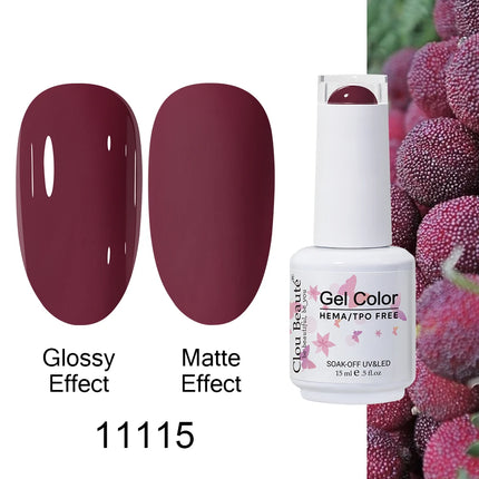 Clou Beaute 15ml HEMA TPO FREE Color Gel Nail Polish Nude Pink Red Green Collection Nail Gel Polish Glitter Soak Off UV LED Gel