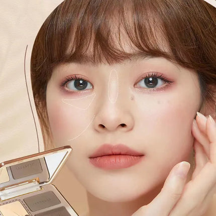 JUDYDOLL Waterproof Contour Stick & Highlighter Palette Set Vegan Cruelty-Free Makeup Kit for Cheekbones Nose Slimming