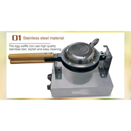 220V/110V Commercial Electric Chinese Hong Kong Puff Cake Waffle Iron Maker Machine FY-6 Bubble Egg Cake Oven Waffle Iron Maker